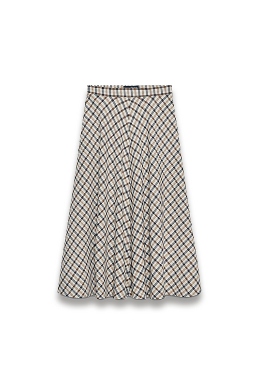 Check Cape Skirt