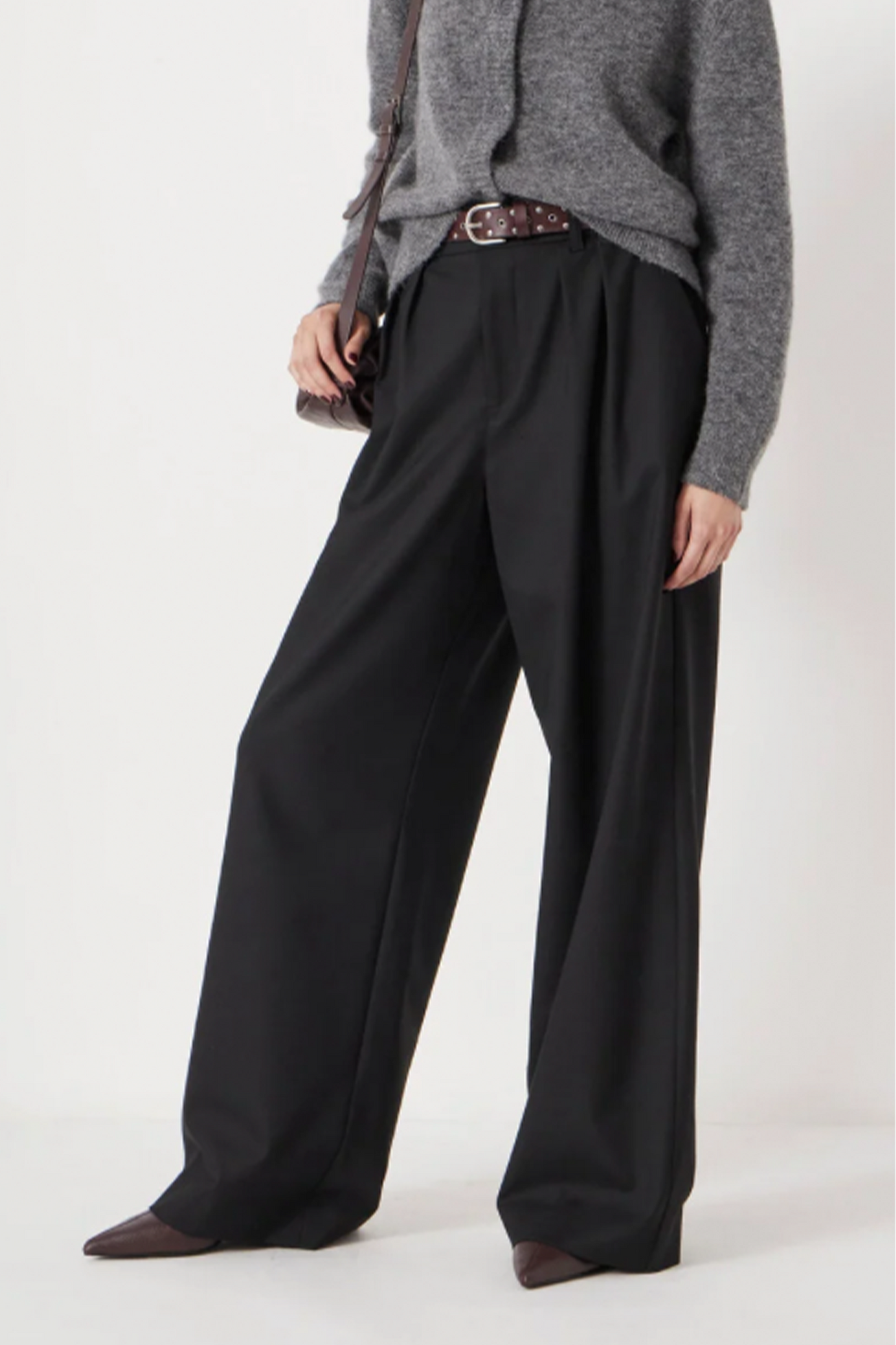 Lya Wool-blend Wide-leg Trousers