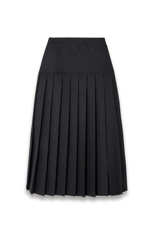 Pleated Wool-flannel Midi Skirt