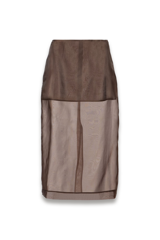 Peri Sheer Silk-blend Midi Skirt
