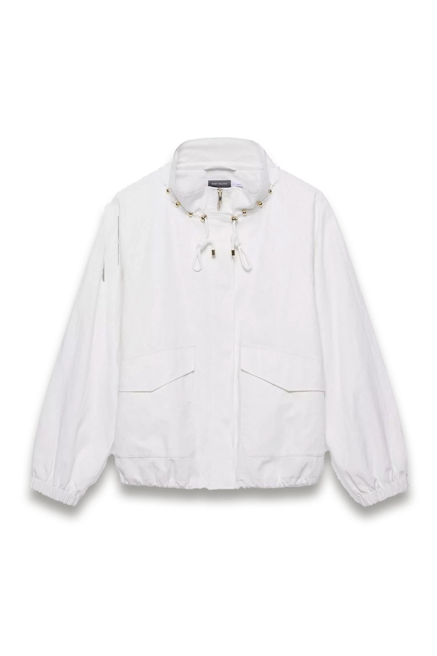 High Neck Technical Jacket, White