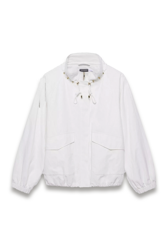 High Neck Technical Jacket, White