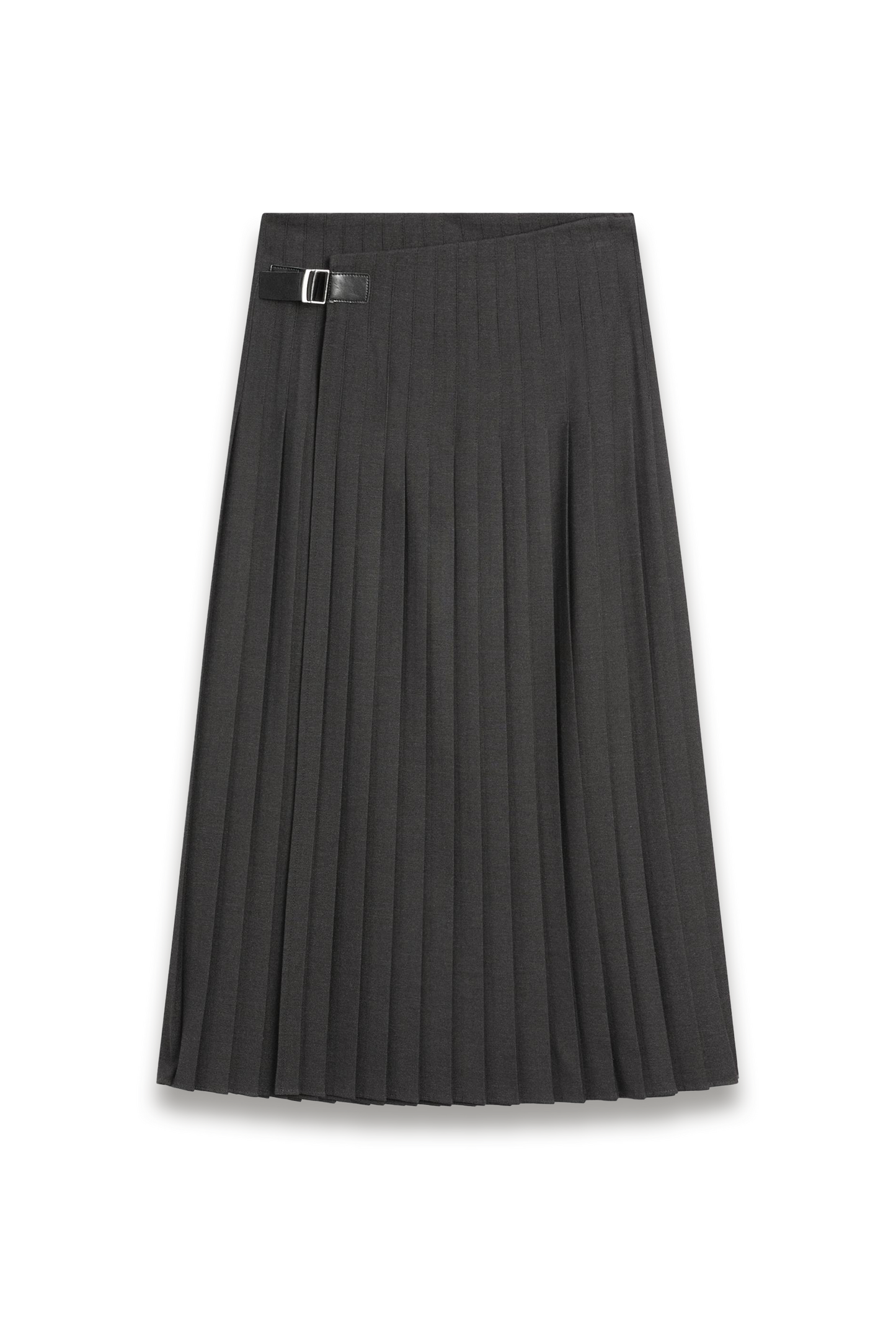 Pleated Midi Skirt with Appliqué