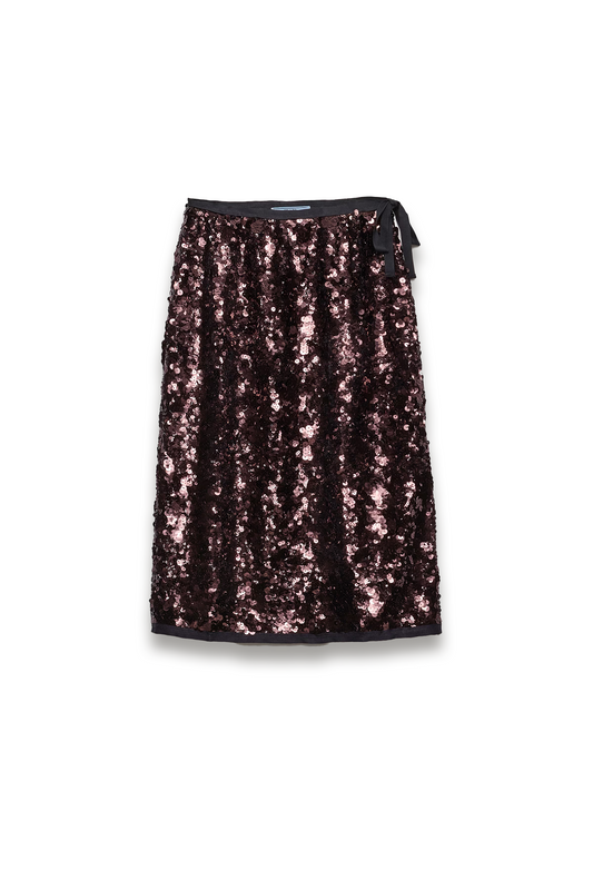 Embroidered Sequin Skirt