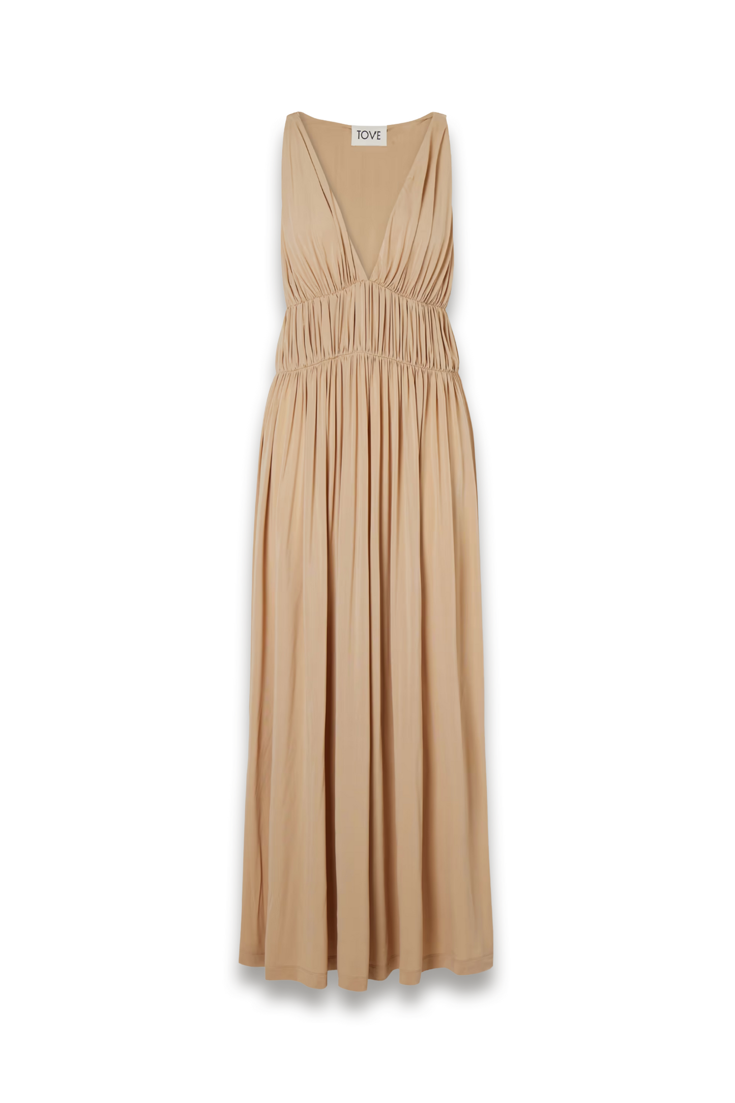 Ouida Gathered Jersey Maxi Dress