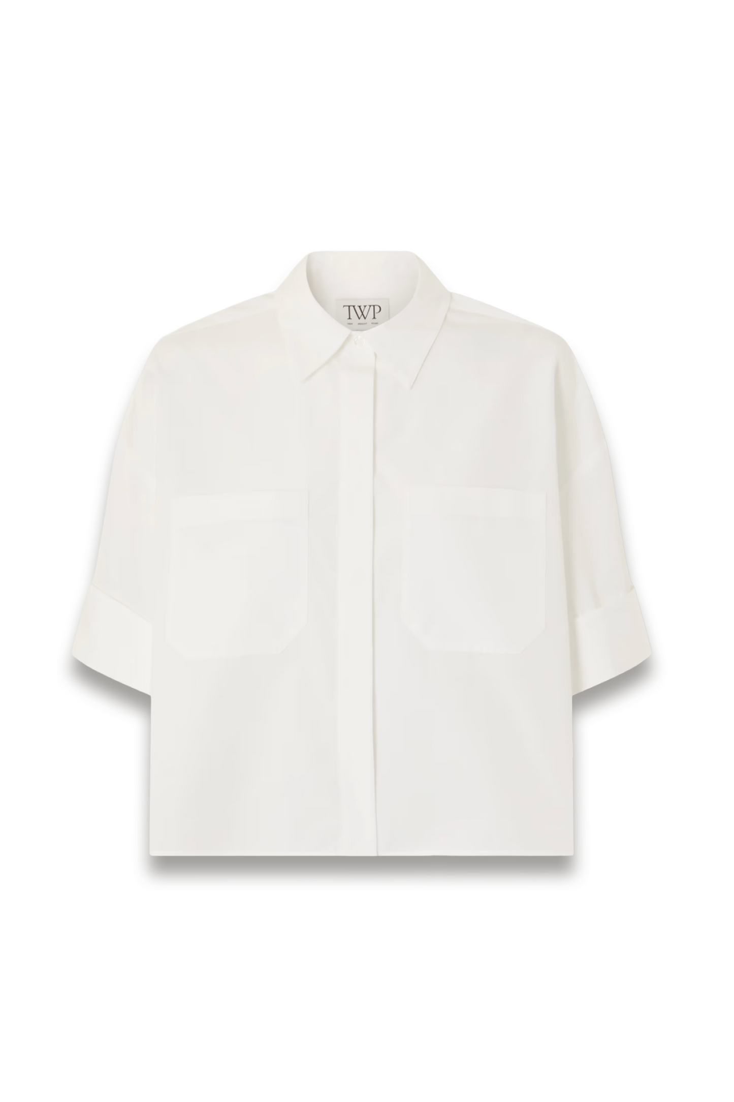 My Newest Mistake Cropped Cotton-poplin Shirt