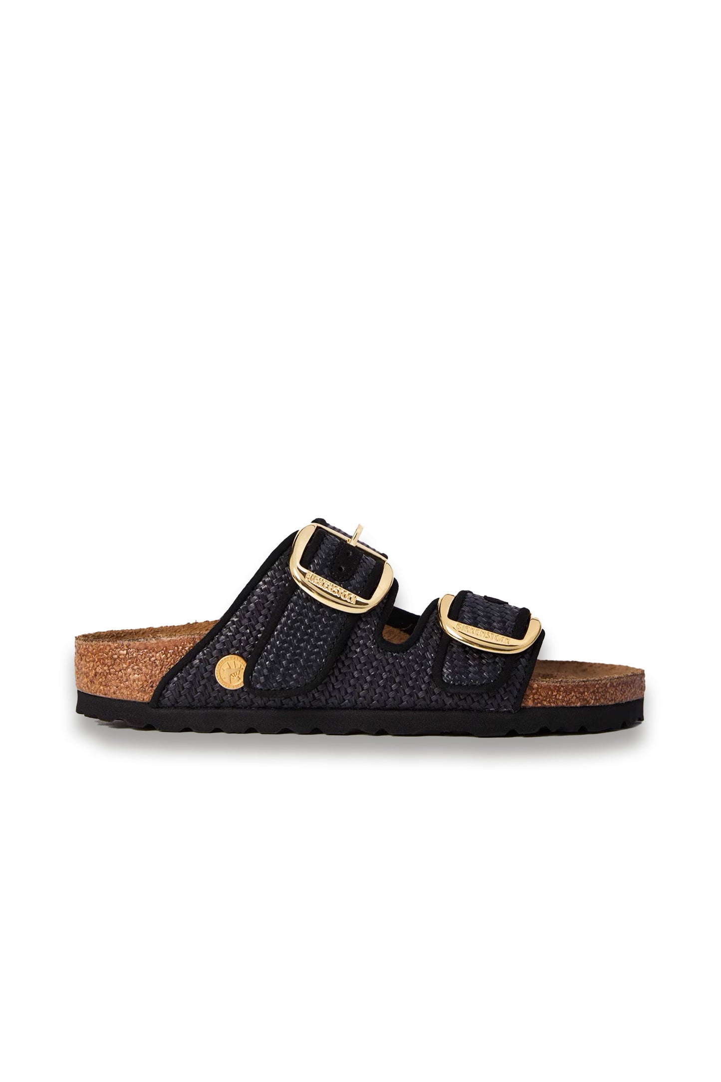 Women's Arizona Big Buckle Raffia Flat Sandals