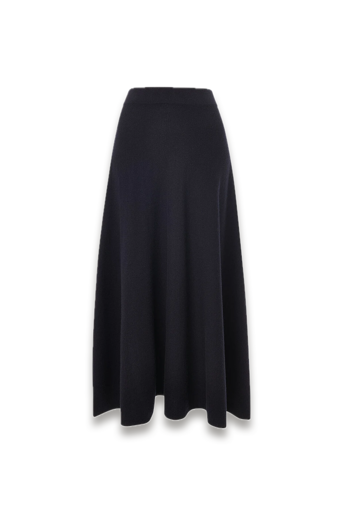 Navy Knitted Midi Skirt