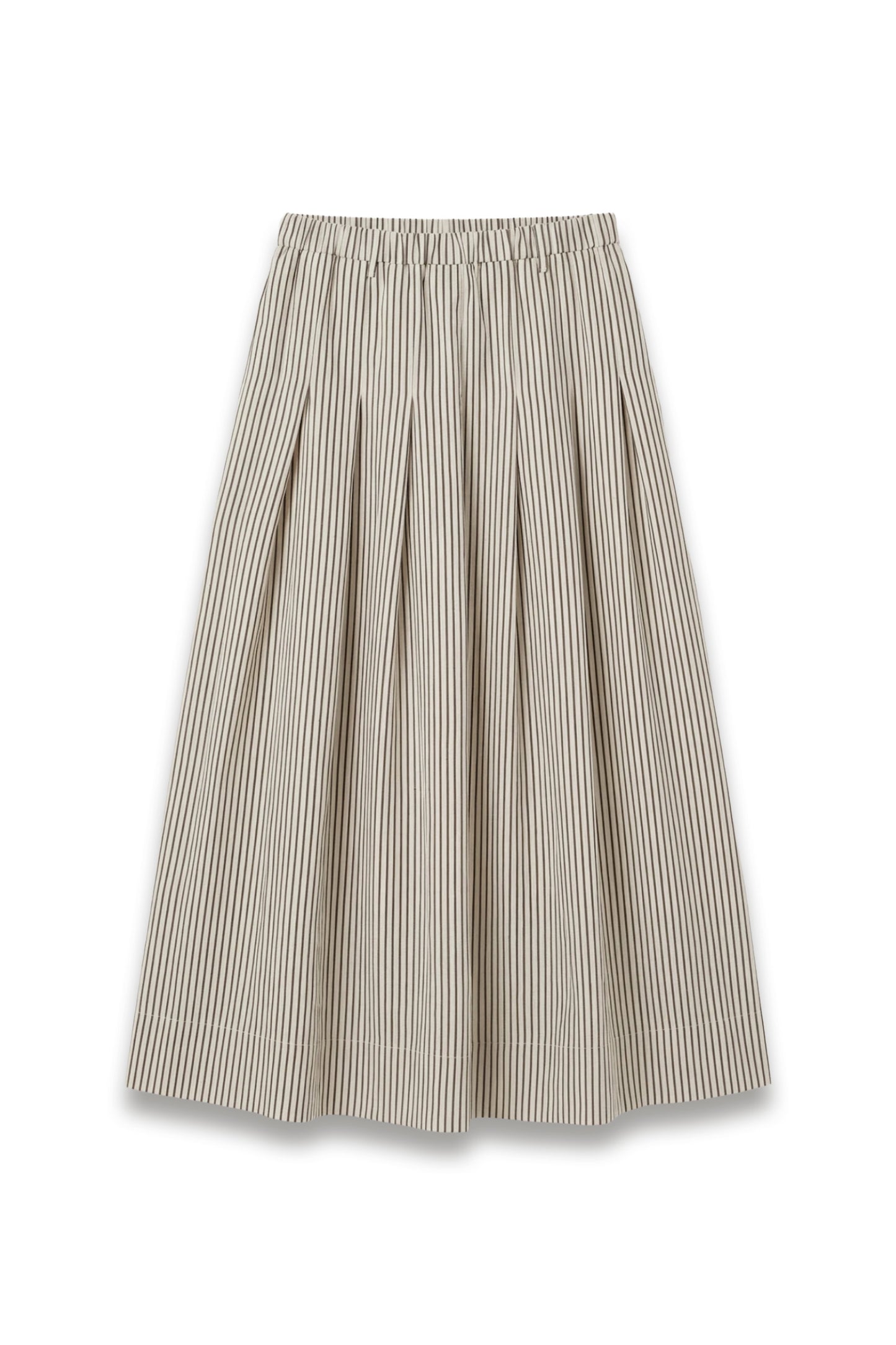 Ivy Pleated Stripe Midi Skirt