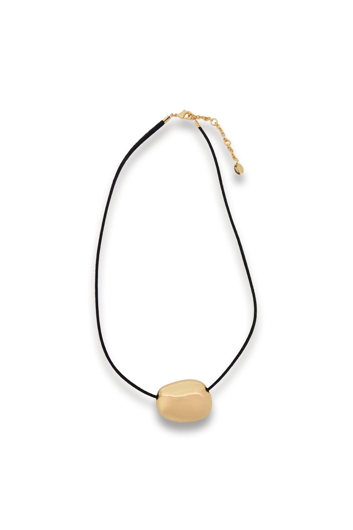Pebble Pendant Cord Necklace