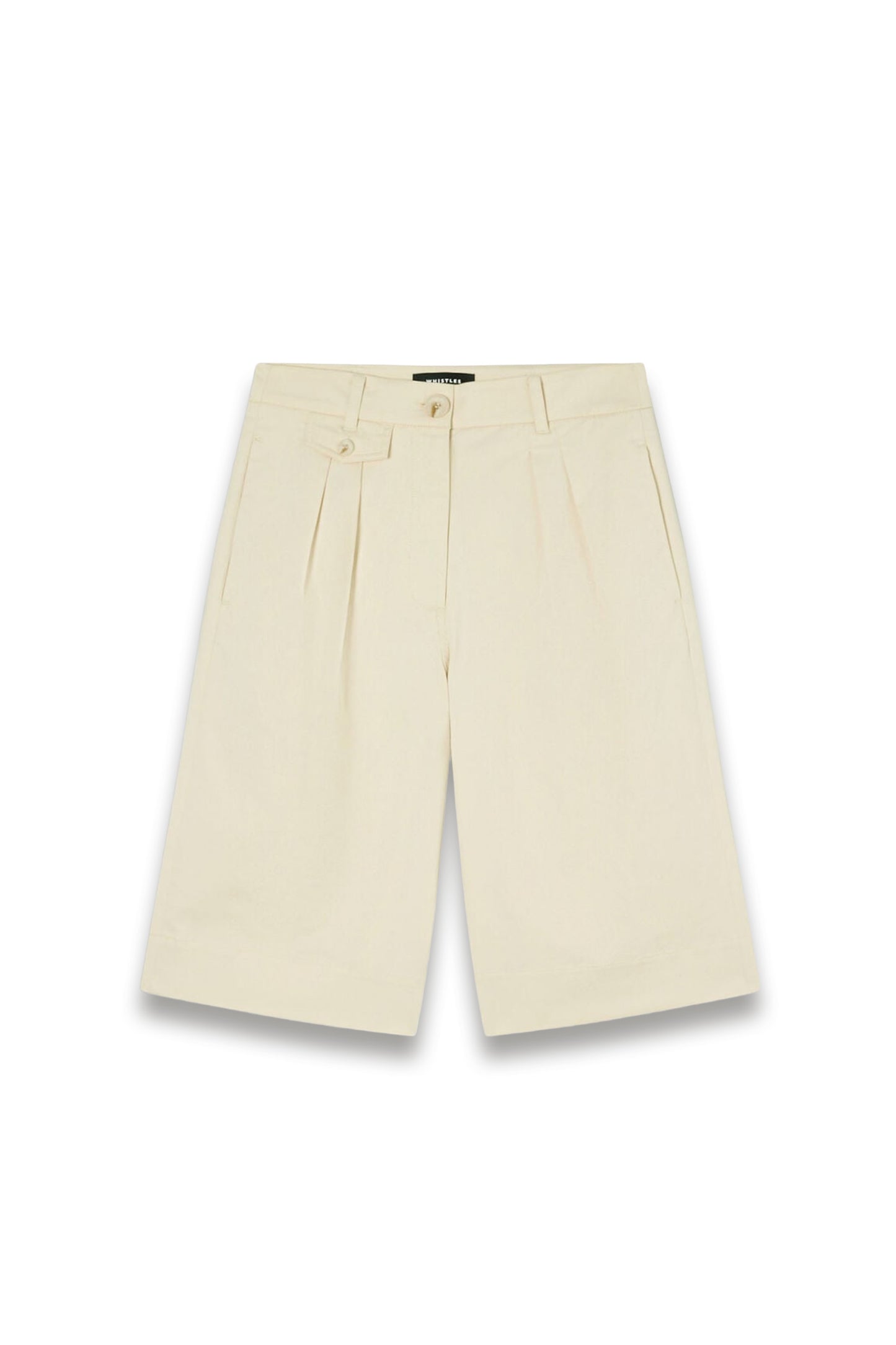 Neutral Cotton Bermuda Short