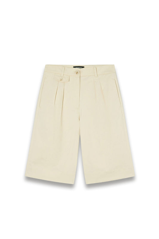 Neutral Cotton Bermuda Short