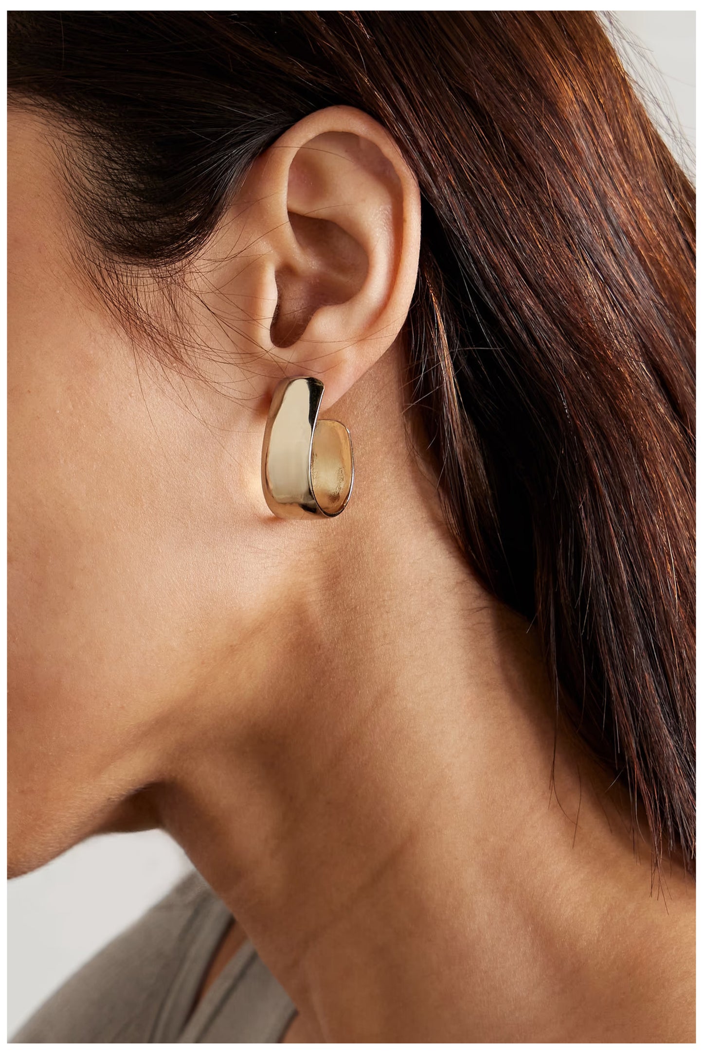 Small Bolden Gold-plated Hoop Earrings