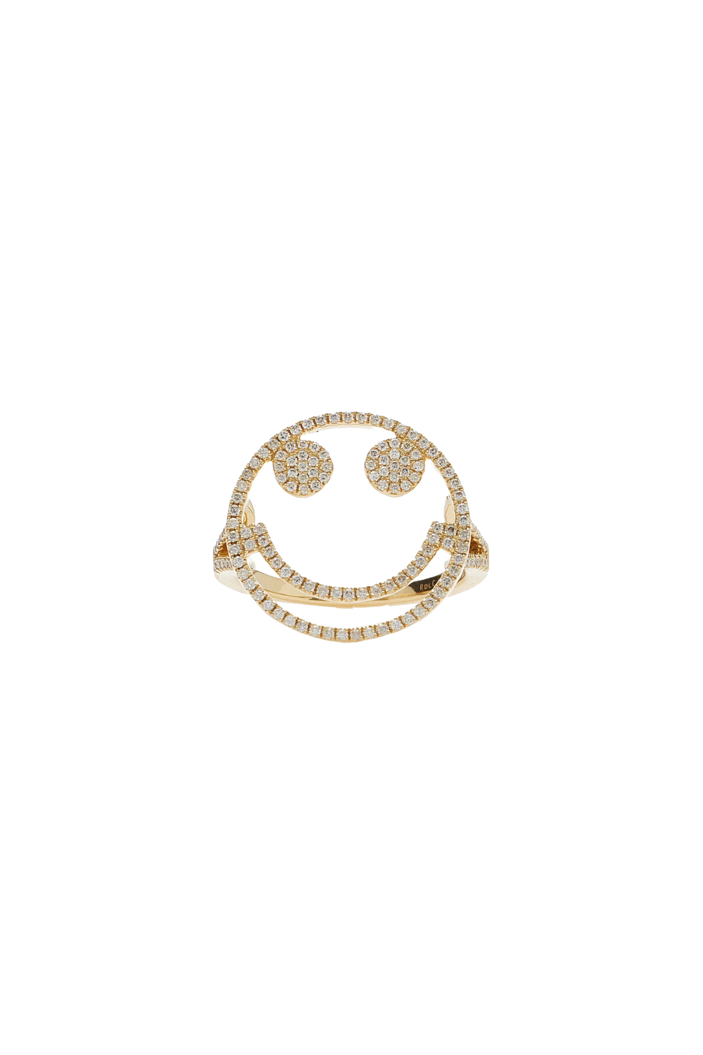 Smile Ring 18kt Yellow Gold And White Diamond