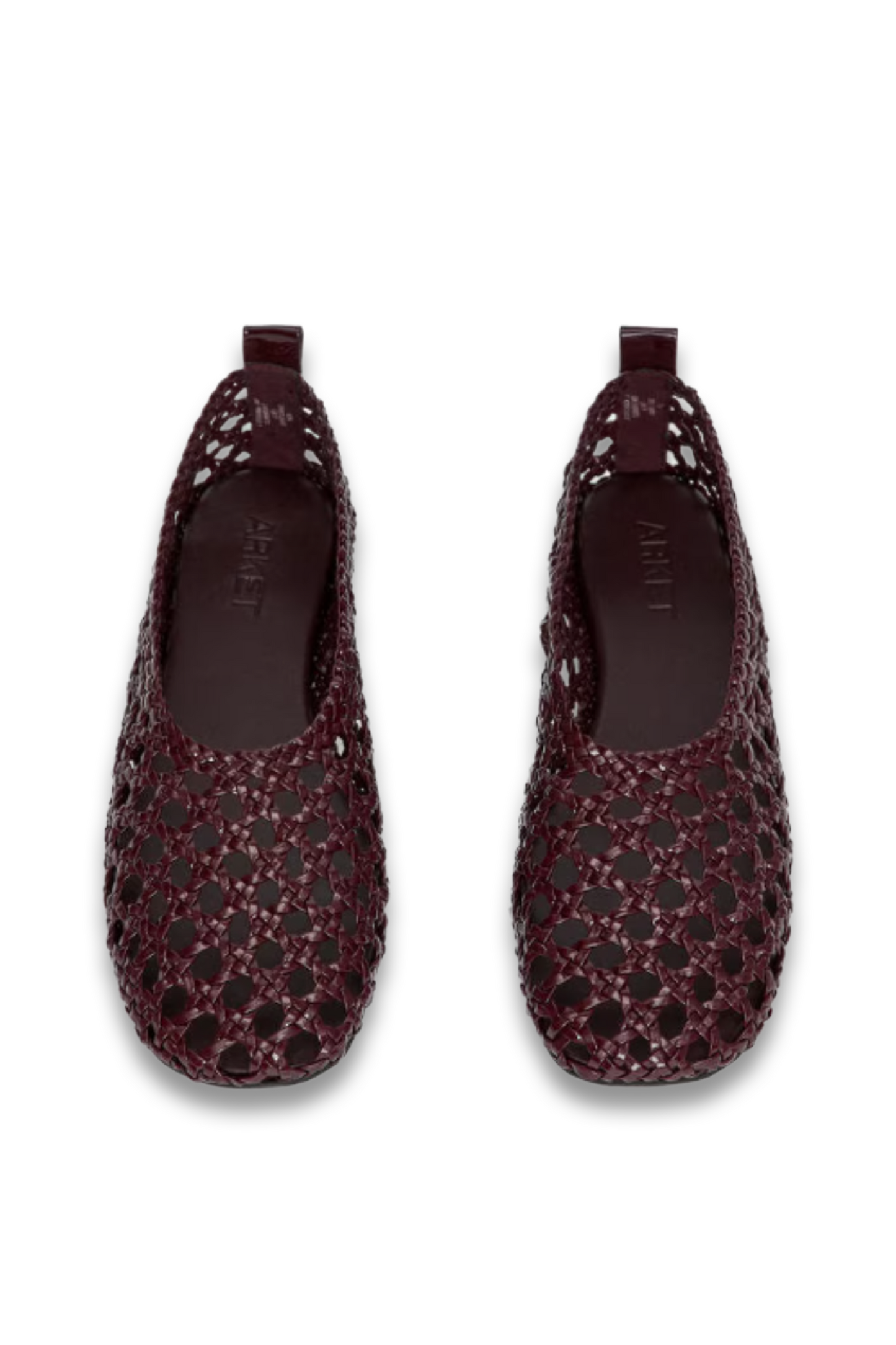 Woven Patent Leather Flats