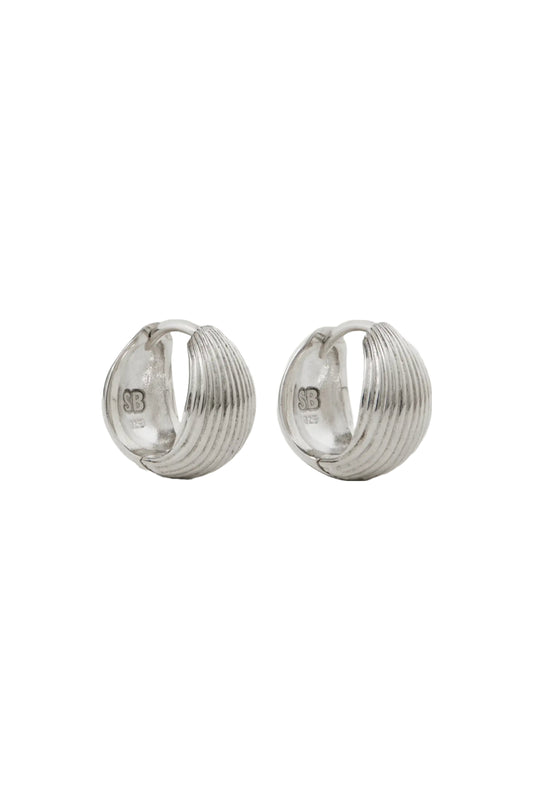 Reversible Silver-Tone Hoop Earrings