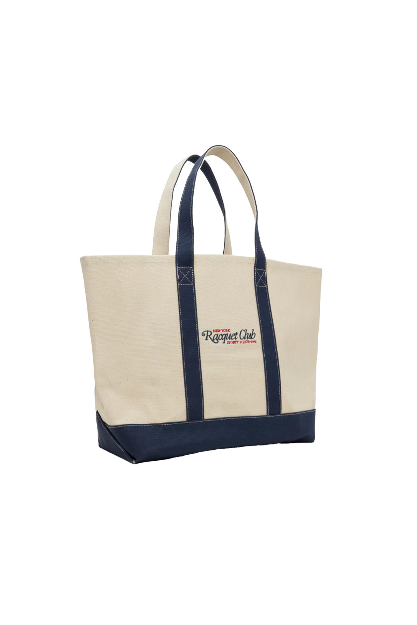Off-White & Navy 94 Racquet Club Two Tone Tote