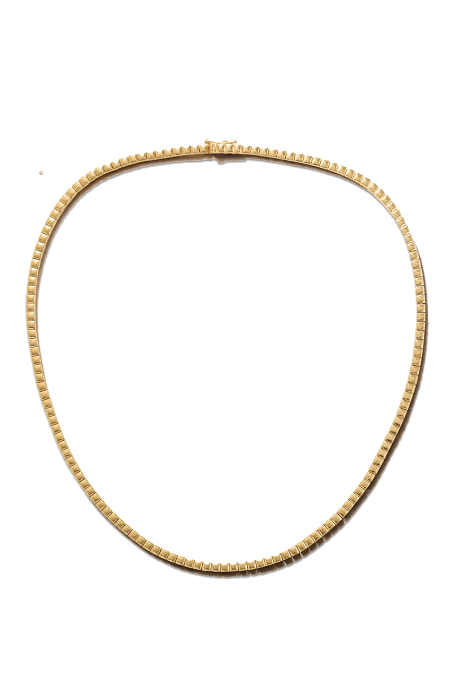 Square Tennis 18-karat gold necklace