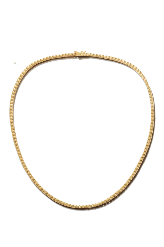 Square Tennis 18-karat gold necklace