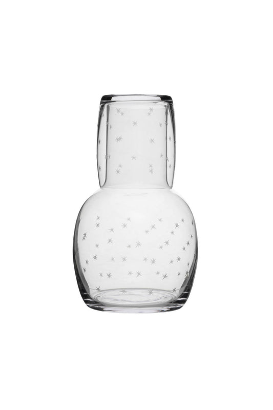 Stars Design Carafe And Glass