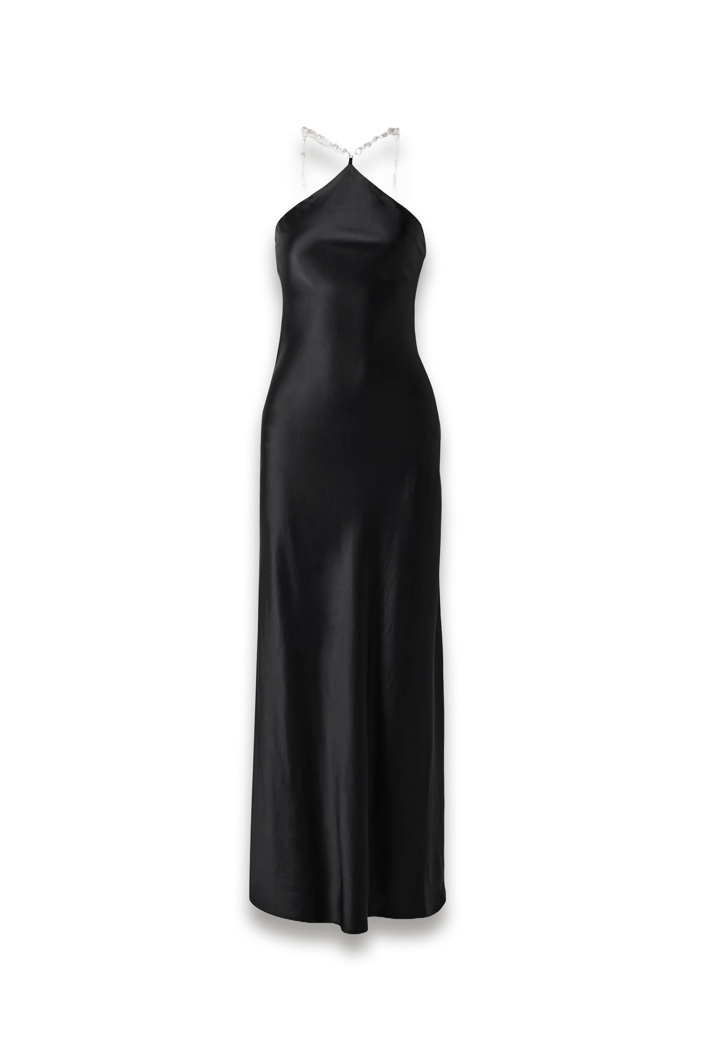 Cadence Faux Pearl-Embellished Satin Maxi Dress