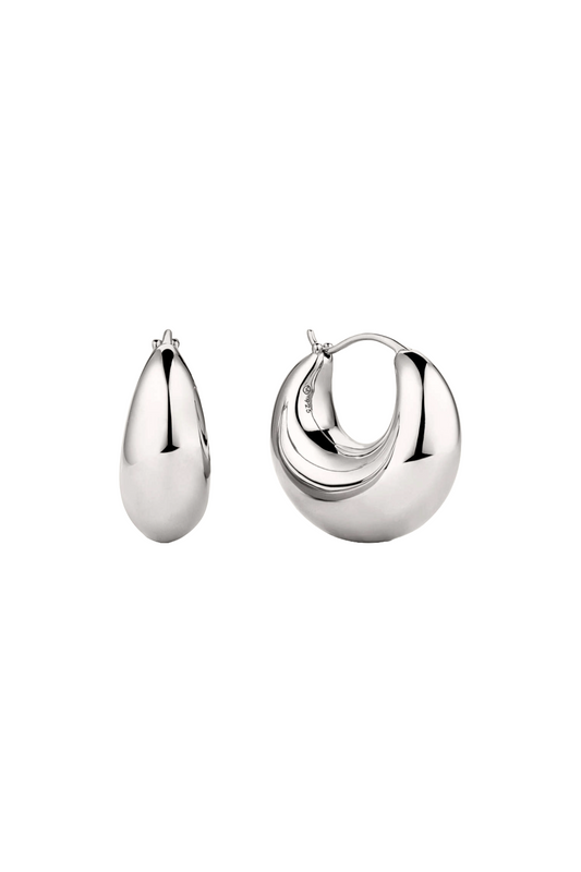 Sterling Silver Sculptural Hoops