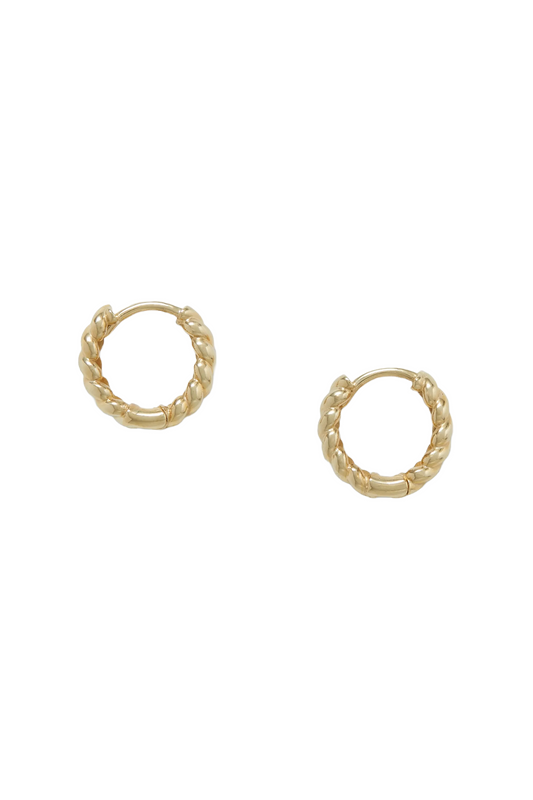 Brioche 10-karat Gold Hoop Earrings