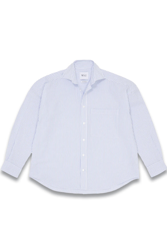 The Weekend: Seersucker Rain Blue Stripe