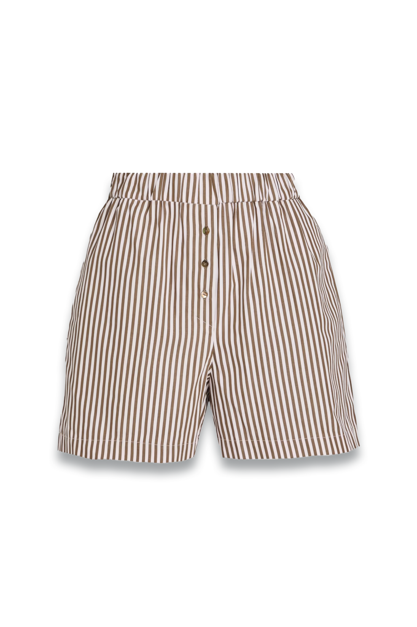 Striped Cotton-Poplin Shorts