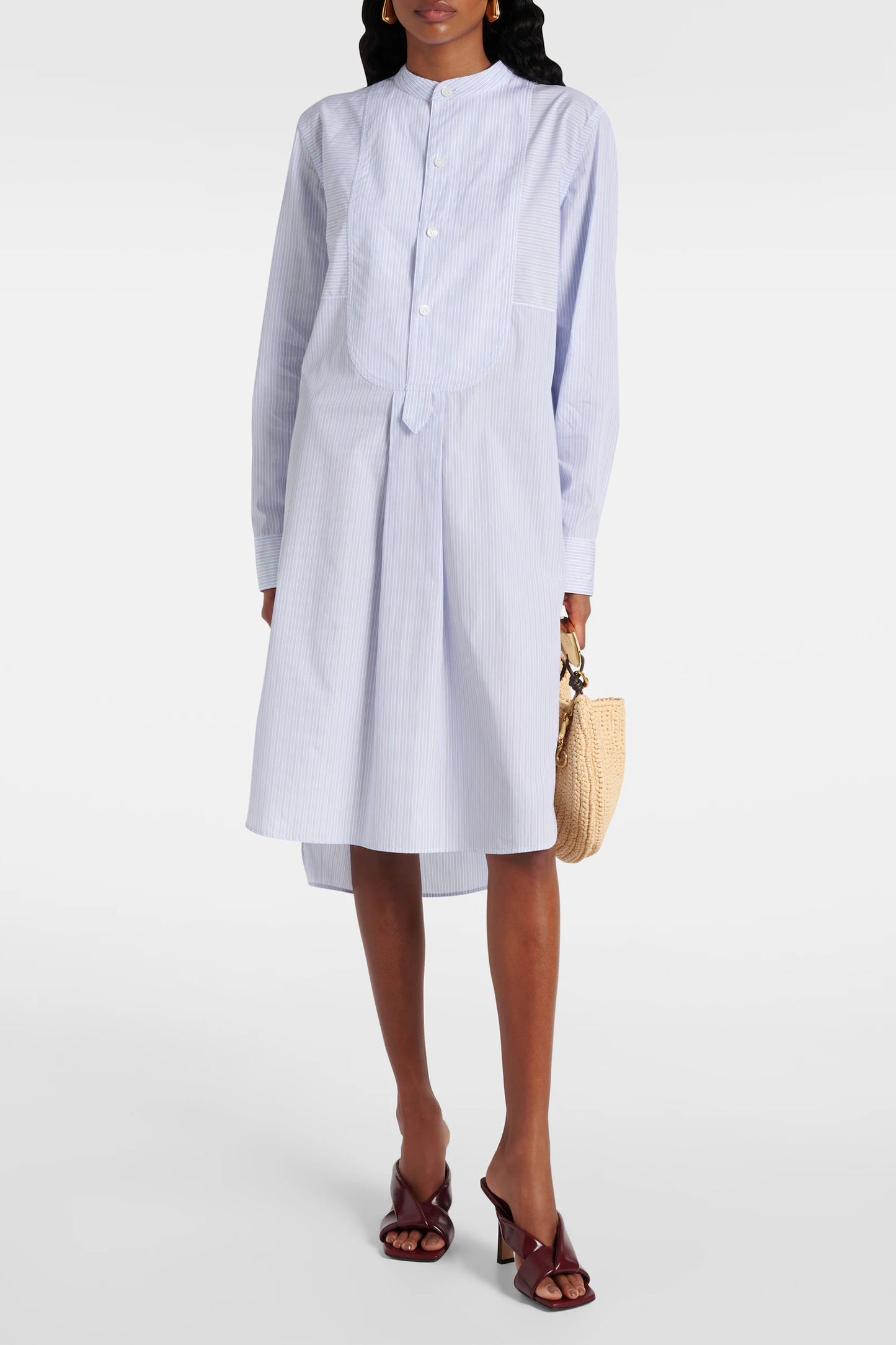 Striped Cotton Shirt Dress