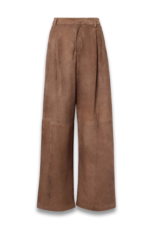 Brando High-rise Suede Wide-leg Pants