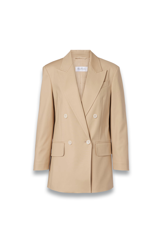 Suez Double-Breasted Cotton-Blend Blazer