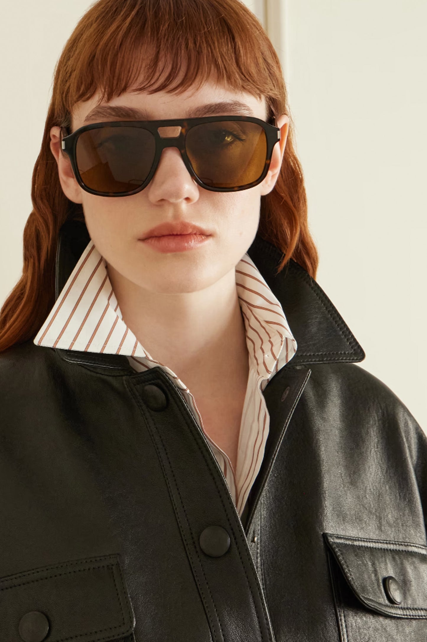 Aviator-style Acetate Sunglasses