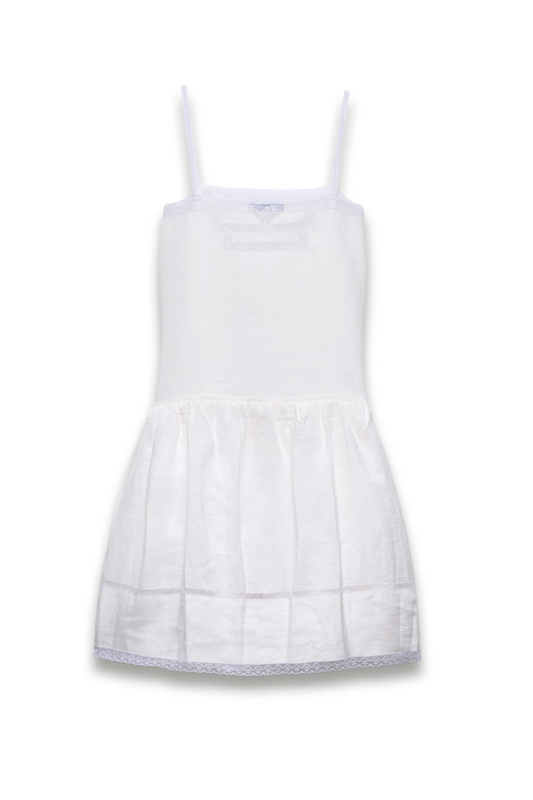 Embroidered Linen Dress