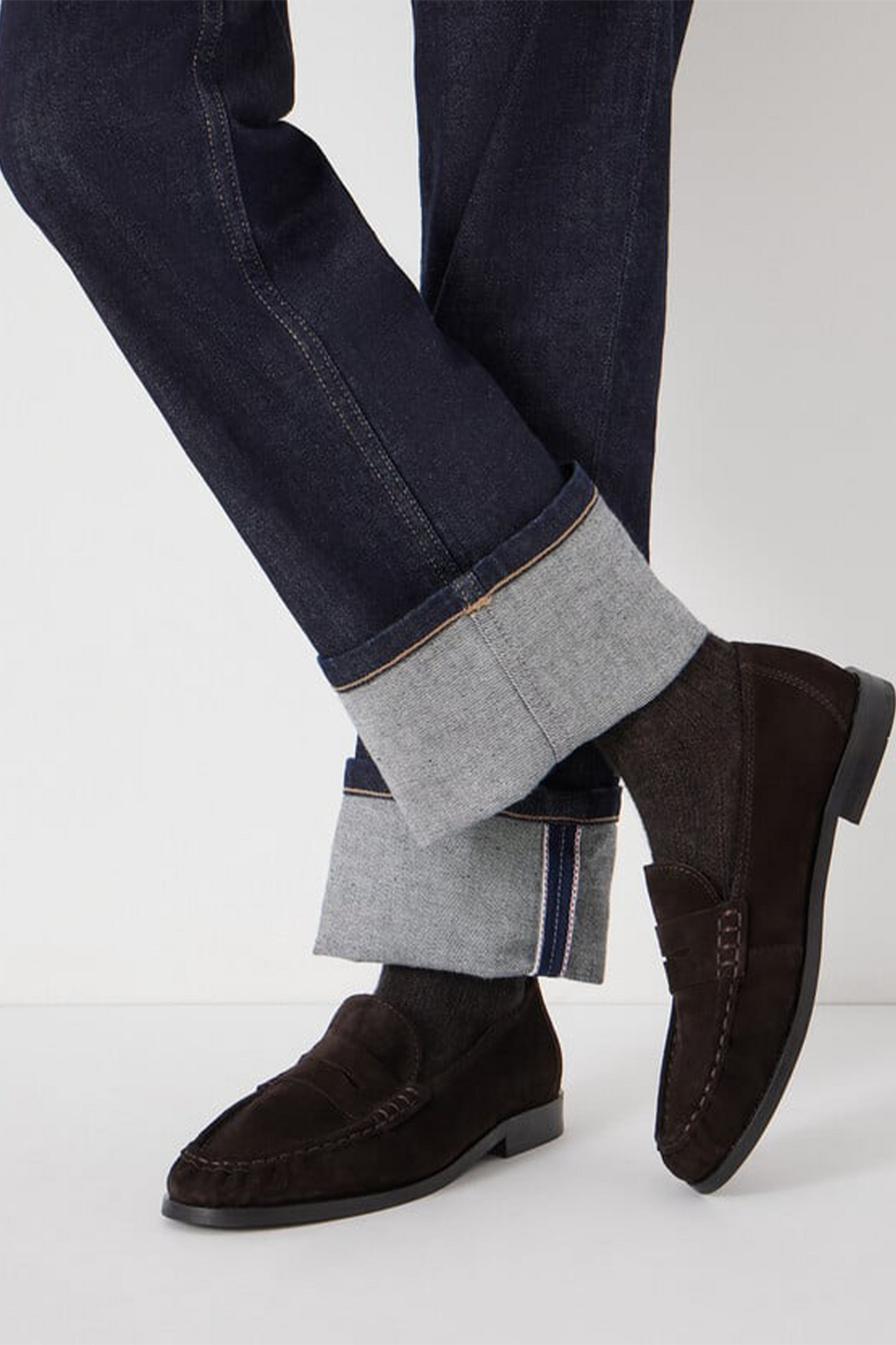 Suede Almond-toe Loafers
