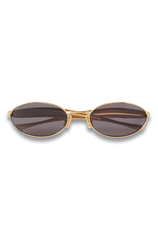 Sardine oval-frame gold-tone sunglasses