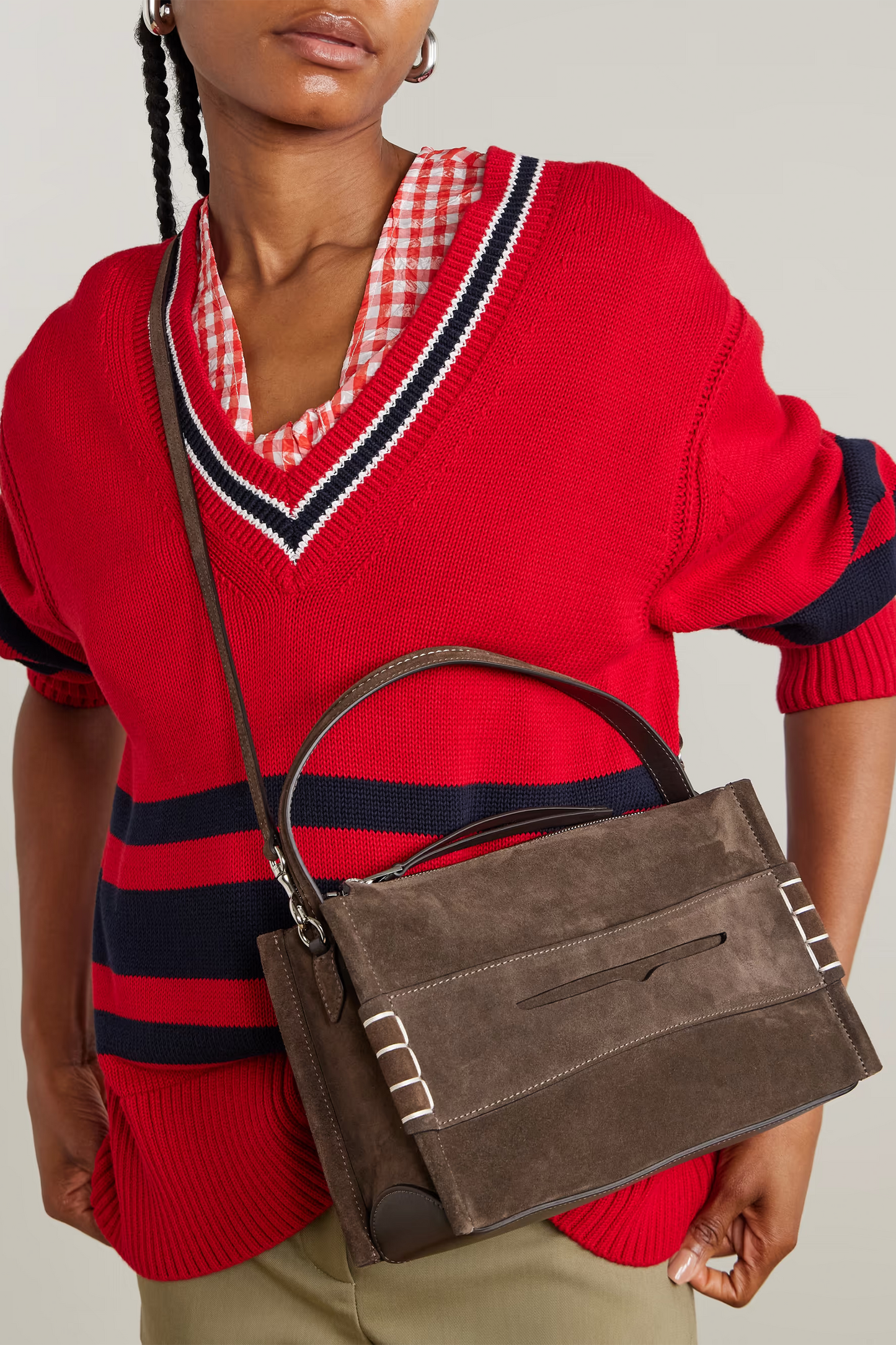 Loafer Suede Shoulder Bag