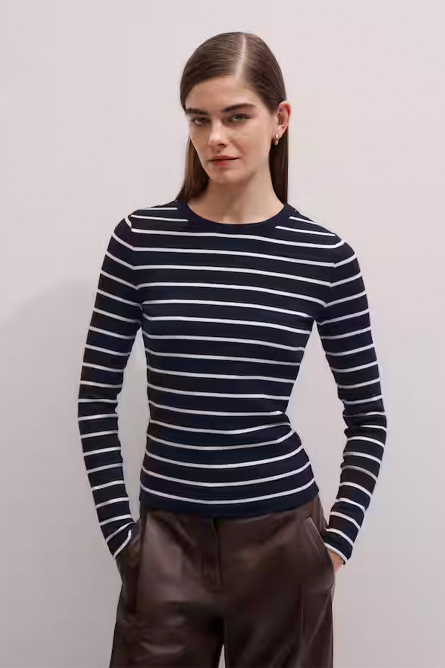 Perfect Striped Basic Top