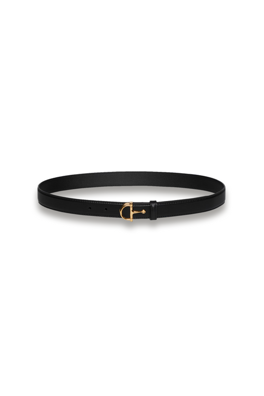 Thin Belt with Half-Horsebit Buckle