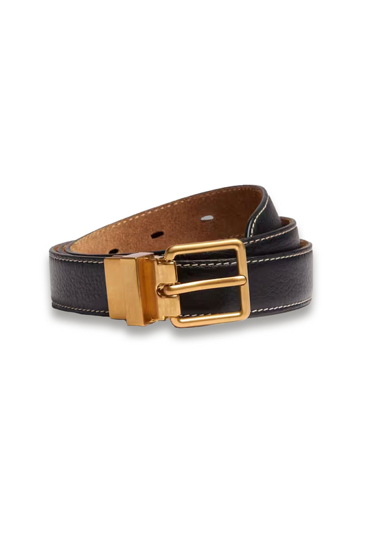 Reversible Belt in Black and Tan