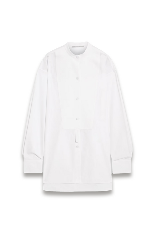 Piqué-paneled Cotton-poplin Shirt