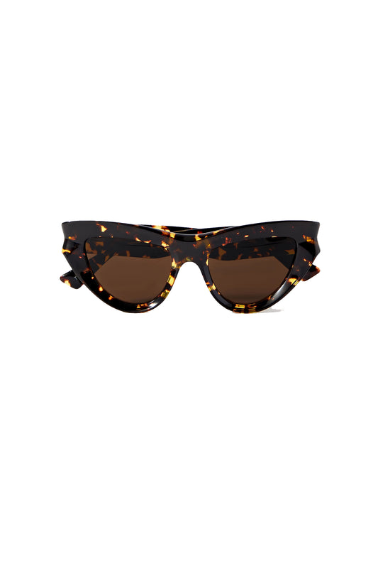 Edgy Cat-Eye Tortoiseshell Acetate Sunglasses