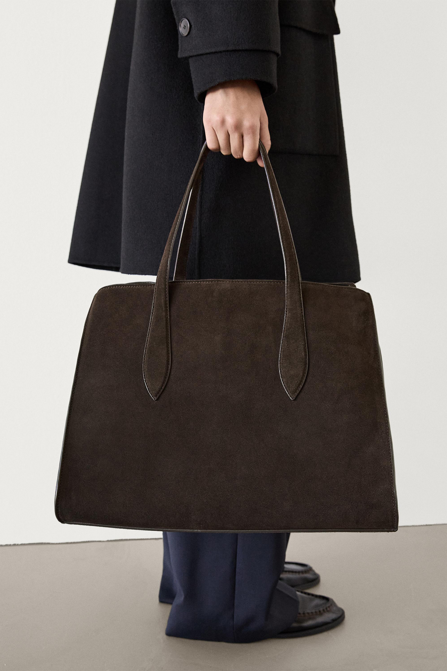 Split Leather Maxi Tote Bag