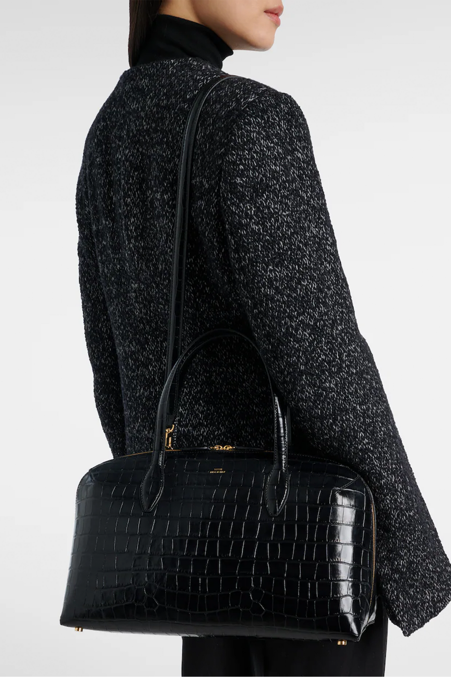 Lounge Medium Croc-effect Leather Tote Bag