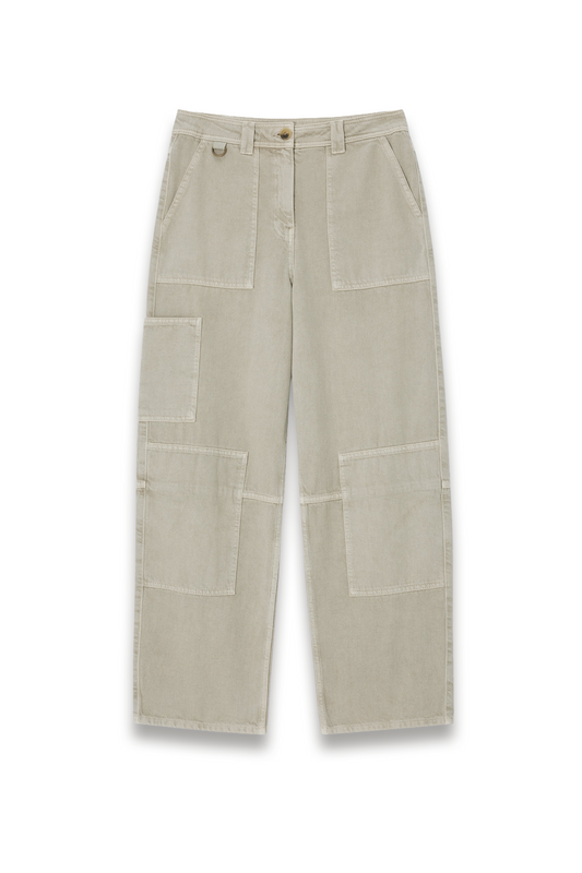 Pocket Detail Trousers Light Khaki