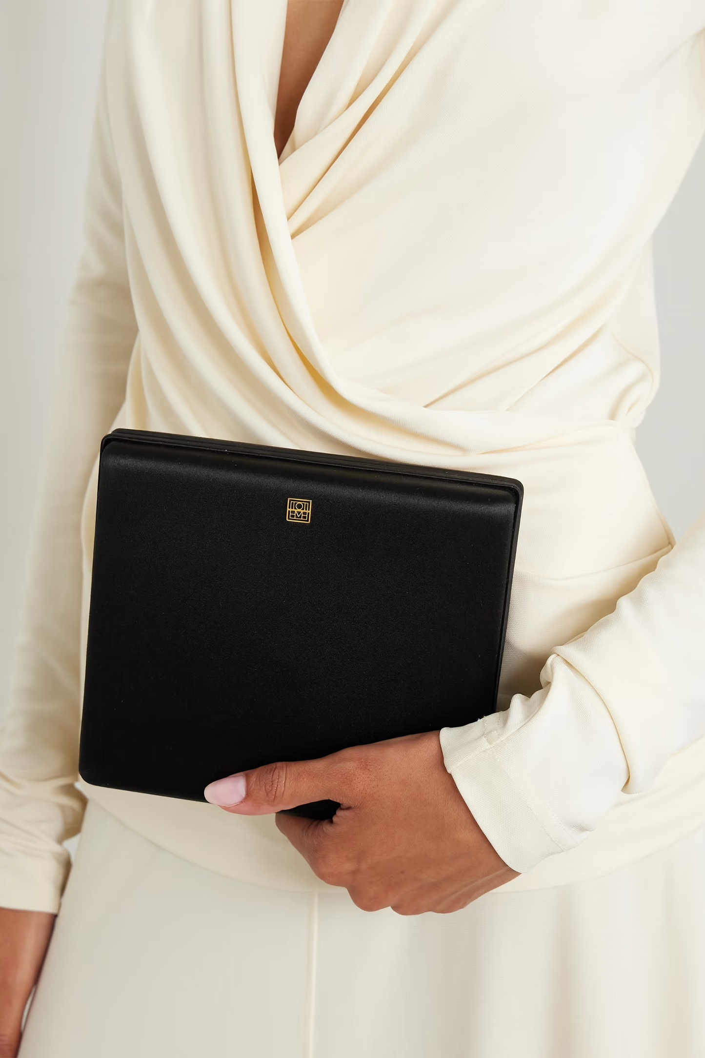 Embellished Satin Clutch