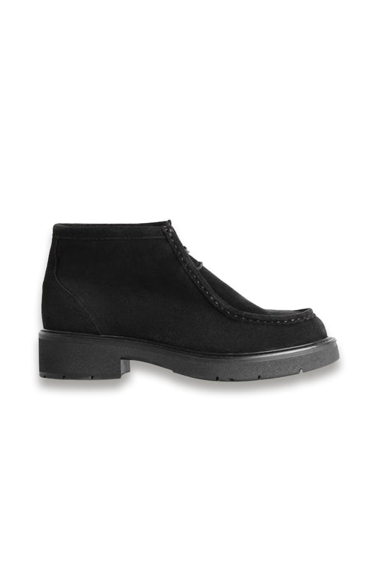 Lace-Up Suede Ankle Boots