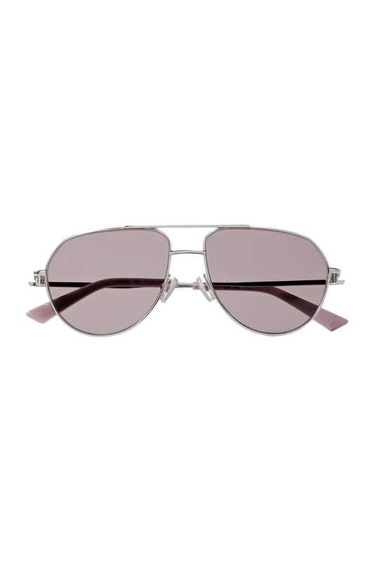 Aviator-style Silver-tone Sunglasses