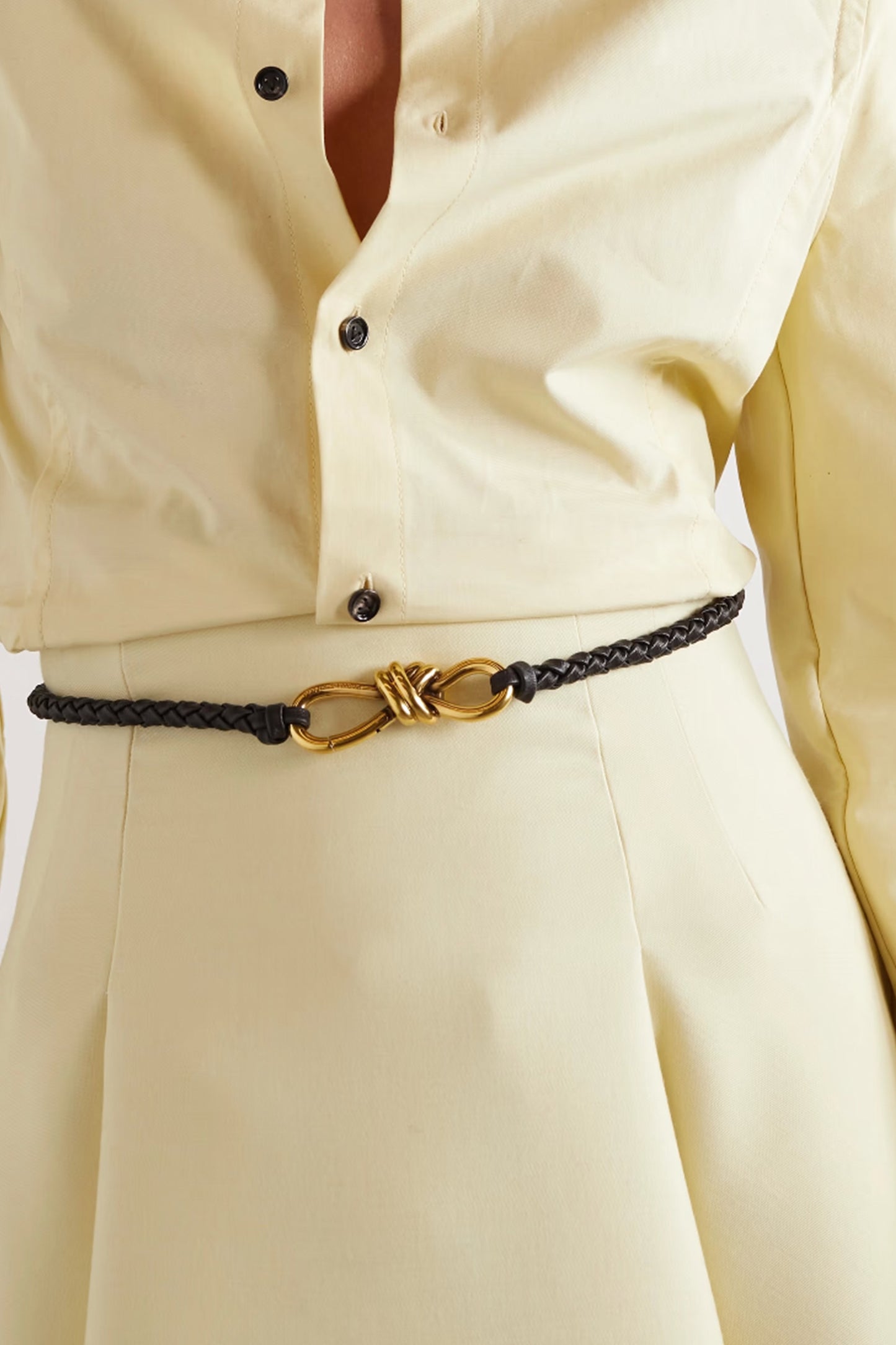Intrecciato Leather Belt