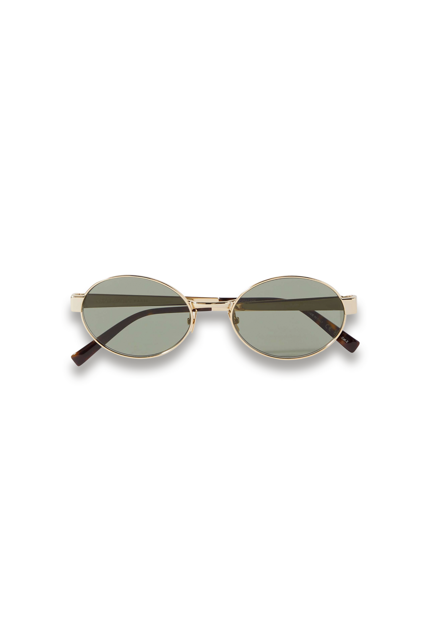 Oval-frame Gold-tone Sunglasses